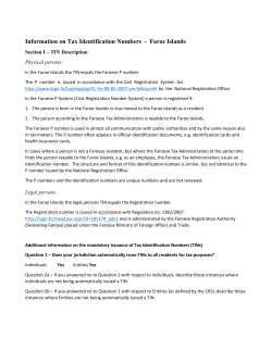 Information on Tax Identification Numbers - Faroe Islands