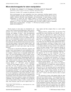 Micro-electromagnets for atom manipulation