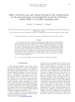 Effect of particle size and volume fraction of the reinforcement on the