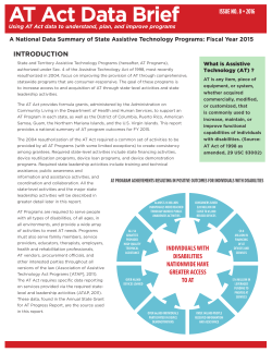 A National Data Summary of State Assistive Technology