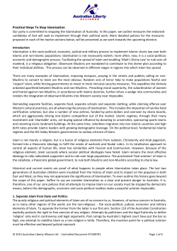 Practical Steps To Stop Islamisation