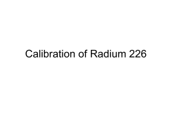Radium calibration for alpha spectrum