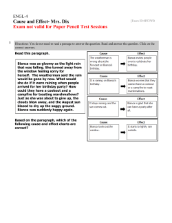 ENGL-4 Exam [E-0PZ3WB] Cause and Effect