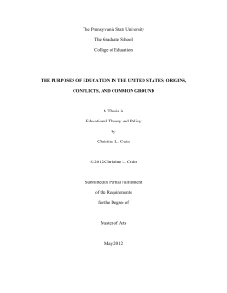 THE PURPOSES OF EDUCATION IN THE UNITED STATES