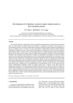 Development of a furniture system to match student needs in New