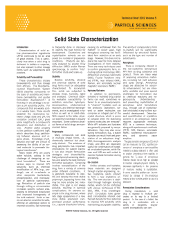 Solid State Characterization