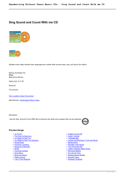 Handwriting Without Tears Music CDs : Sing