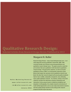 Qualitative Research Design