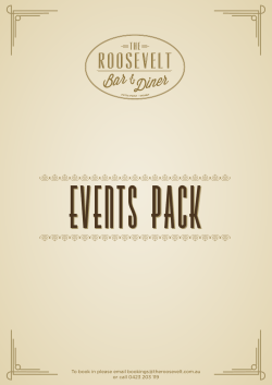 EVENTS PACK - The Roosevelt