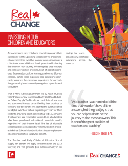 Real Change: Investing in our children and educators