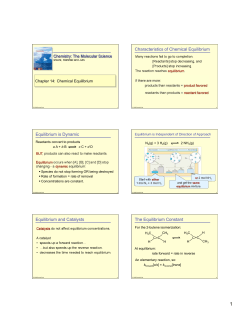 Chapter 14 Lecture Notes