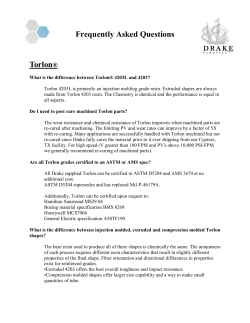 Frequently Asked Questions Torlon