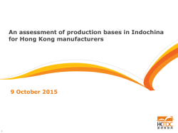 An assessment of production bases in Indochina
