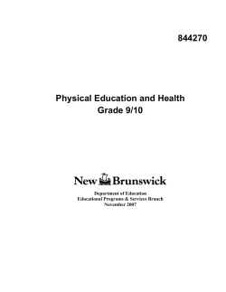 844270 Physical Education and Health Grade 9/10