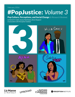 PopJustice Volume 3: Pop Culture, Perceptions, and Social Change