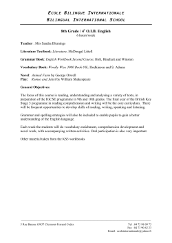 ECOLE BILINGUE INTERNATIONALE BILINGUAL