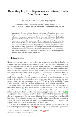 Detecting Implicit Dependencies Between Tasks from Event Logs