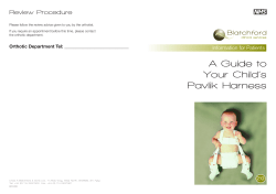 A Guide to Your Child`s Pavlik Harness