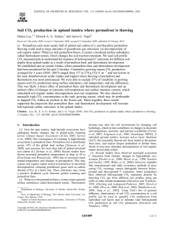 Soil CO2 production in upland tundra where permafrost is thawing