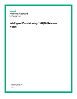 Intelligent Provisioning 1.64(B) Release Notes