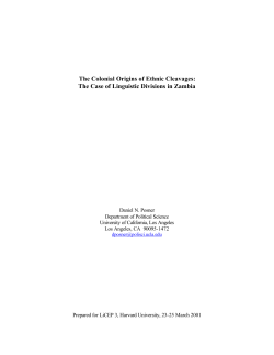 The Colonial Origins of Ethnic Cleavages: The Case of Linguistic