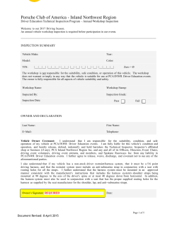 Porsche Club of America - Inland Northwest Region