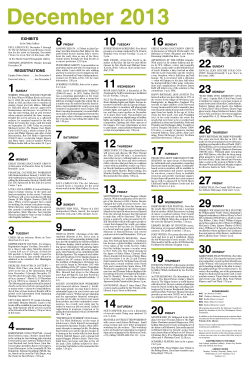 december 2013 calendar - Port Washington Public Library