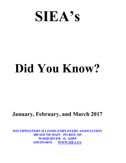 Jan 17th - Southwestern Illinois Employers Association