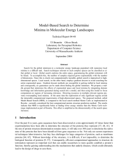 Model-Based Search to Determine Minima in Molecular Energy