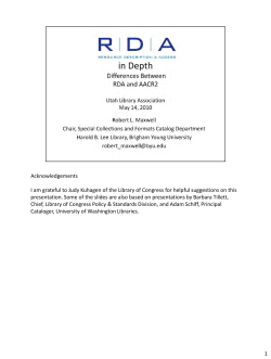 Acknowledgements I am grateful to Judy Kuhagen of the Library of