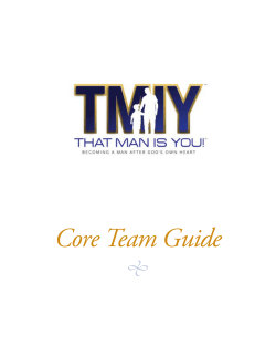 TMIY Core Team Manual - St. John Neumann Men`s Ministry
