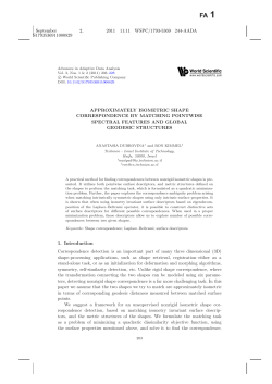 Approximately isometric shape correspondence by matching