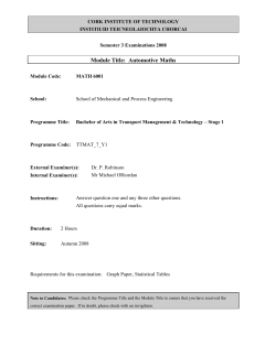 Automotive Mathematics