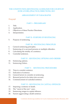 THE CONSTITUTION (SENTENCING GUIDELINES FOR COURTS