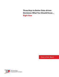 Three Keys to Better Data-driven Decisions: What You Should Know