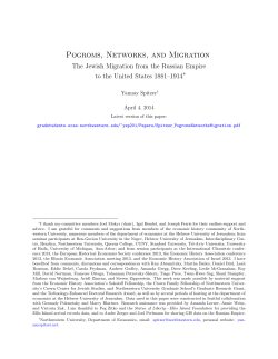 Pogroms, Networks, and Migration