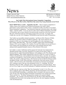 Ian Cauble named World`s Top Young Sommelier