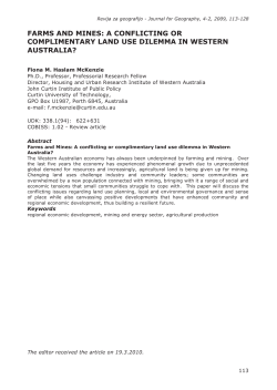 farms and mines: a conflicting or complimentary land use
