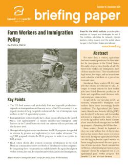 Farm Workers and Immigration Policy