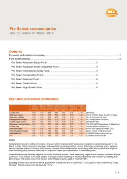 Pre Select commentaries