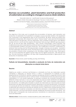 Biomass accumulation, plant biometrics and fruit production of