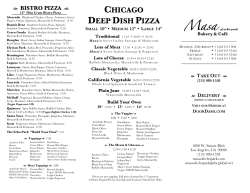 CHICAGO DEEP DISH PIZZA