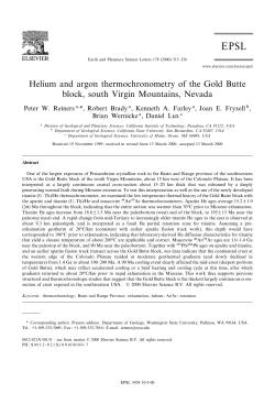 Helium and argon thermochronometry of the Gold Butte block, south