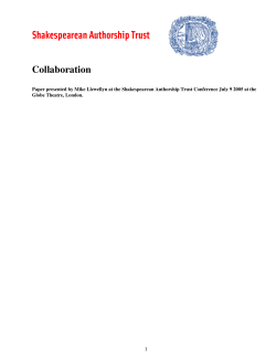 Collaboration - Shakespearean Authorship Trust