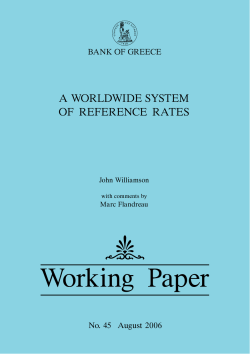 A Worldwide System of Reference Rates