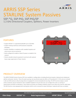 ARRIS SSP Series STARLINE System Passives