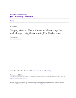 Singing Strauss: Music theater students stage the waltz king`s party