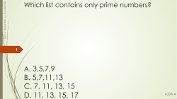 A. 3,5,7,9 B. 5,7,11,13 C. 7, 11, 13, 15 D. 11, 13, 15, 17