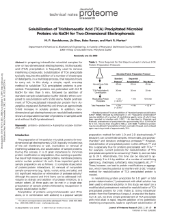 Solubilization of Trichloroacetic Acid (TCA) Precipitated