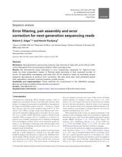 Error filtering, pair assembly and error correction for next